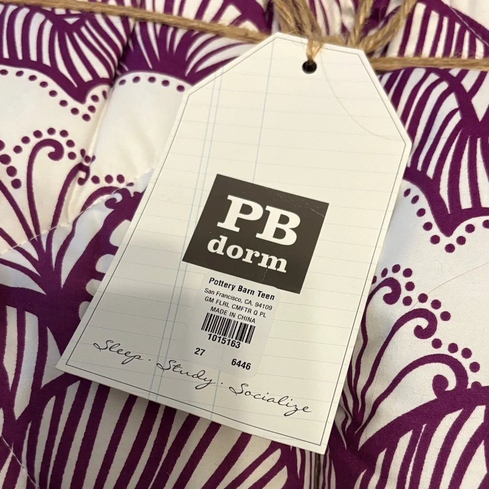 Pottery Barn Teen Purple and White Comforter
